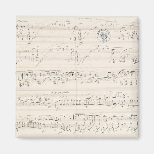 Chopin Polonez-Fantasy manuscript Magneet (Voorkant)