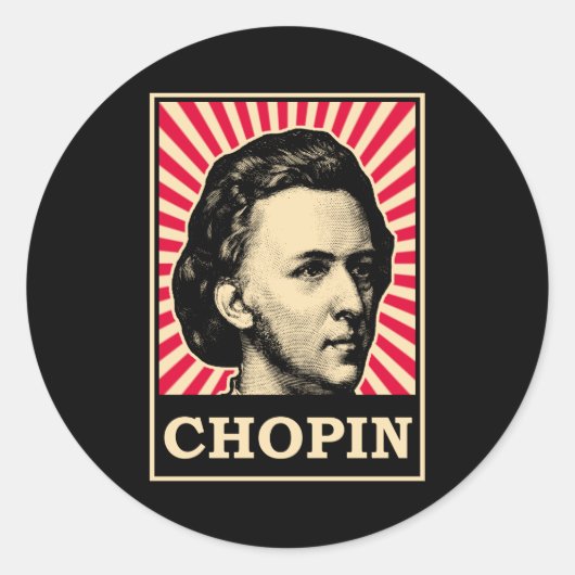 Chopin Ronde Sticker (Voorkant)
