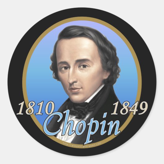 Chopin Ronde Sticker (Voorkant)