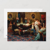 Chopin spelen op de piano briefkaart (Voorkant / Achterkant)