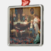 Chopin spelen op de piano metalen ornament (Links)