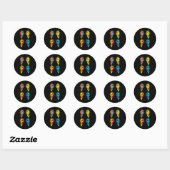 Chopin stijl ronde sticker (Vel)