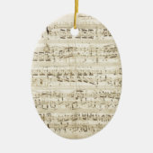 Chopin-vel muziek keramisch ornament (Voorkant)