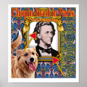 Chopin woonde in Parijs. Poster (Voorkant)