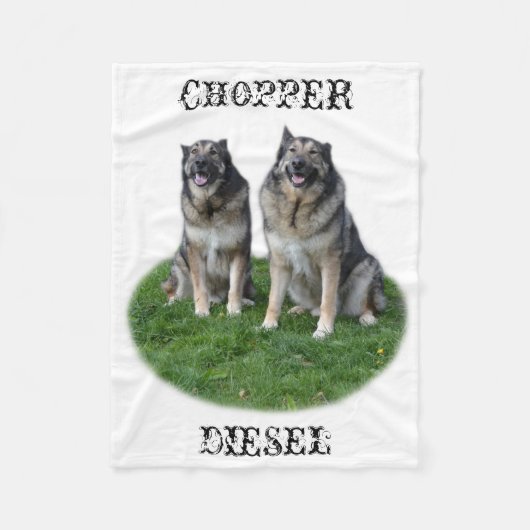 Chopper en Diesel - Happy Brothers Fleece Deken (Voorkant)