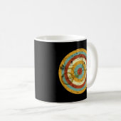 Chopper fiets met sissy bar en banaan stoel koffiemok (Voorkant rechts)