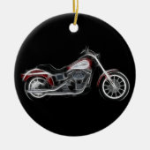 Chopper Hog-zwaargewicht motorfiets Keramisch Ornament (Voorkant)