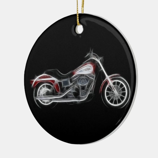 Chopper Hog-zwaargewicht motorfiets Keramisch Ornament (Links)