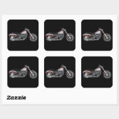 Chopper Hog-zwaargewicht motorfiets Vierkante Sticker (Vel)