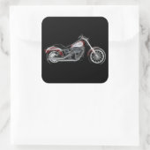 Chopper Hog-zwaargewicht motorfiets Vierkante Sticker (Tas)