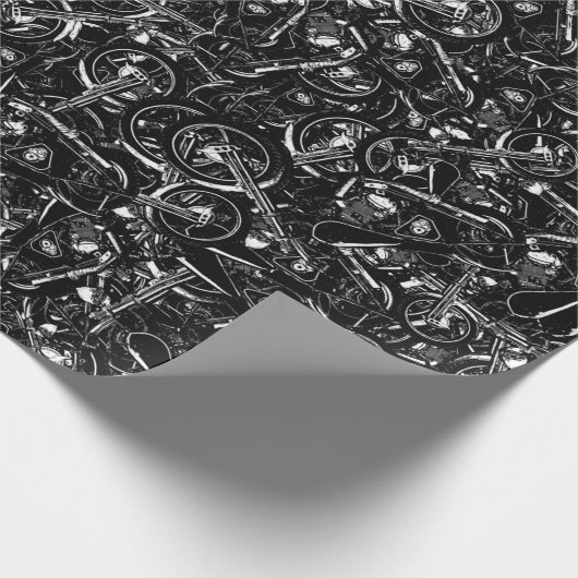 Chopper Mania Print Patroon Cadeaupapier (Hoek)