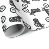 Chopper Mania Print Patroon Cadeaupapier (Rol Hoek)