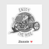  Chopper Motorcycle Geniet van de rit Sticker (Vel)