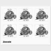  Chopper Motorcycle Geniet van de rit Vierkante Sticker (Vel)