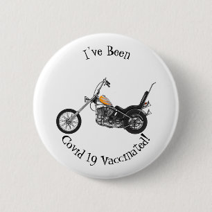 Chopper Motorfiets 1950 cartoon illustratie Ronde Button 5,7 Cm