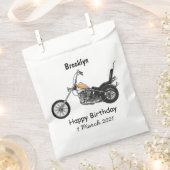 Chopper-motorfiets 1950 cartoonillustratie bedankzakje (Geknipt)