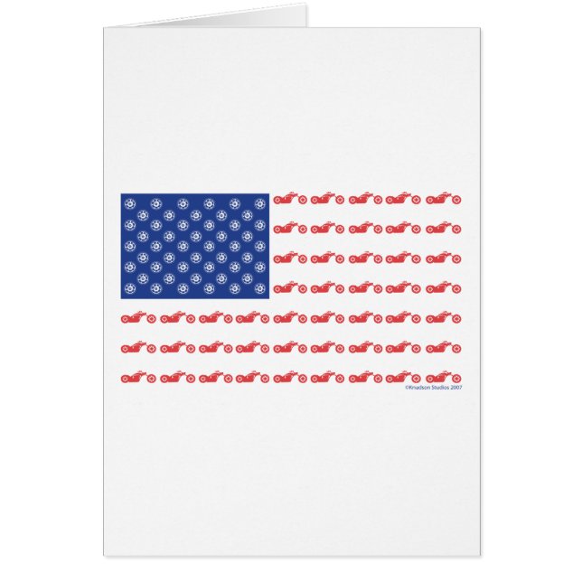 Chopper Motorfiets Patriottische Vlag (Voorkant)