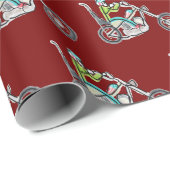 Chopper Motorfiets Stickman Cadeaupapier (Rol Hoek)