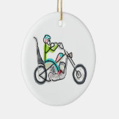 Chopper Motorfiets Stickman Keramisch Ornament (Rechts)
