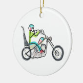 Chopper Motorfiets Stickman Keramisch Ornament (Links)