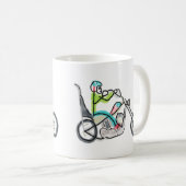 Chopper Motorfiets Stickman Koffiemok (Voorkant rechts)