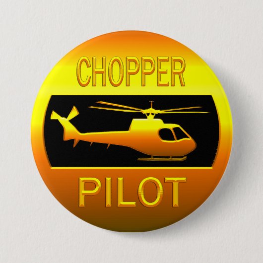 Chopper Pilot Ronde Button 7,6 Cm (Voorkant)