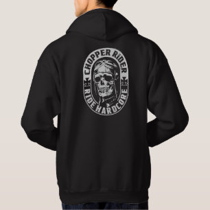 Chopper Schedelrijder Motorfiets Rijden Hardcore Hoodie