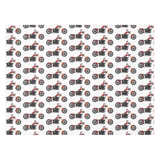 Chopper style motorcycle illustration tafelkleed (Voorkant (Horizontaal))