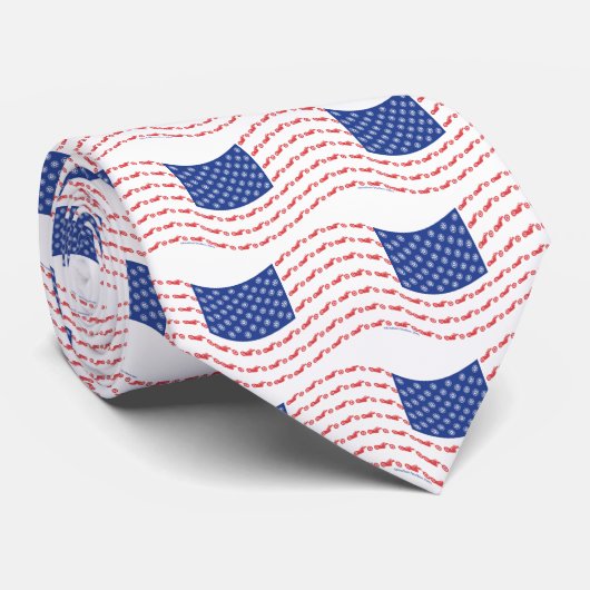 Chopper-vlag-golf Stropdas (Opgerold)