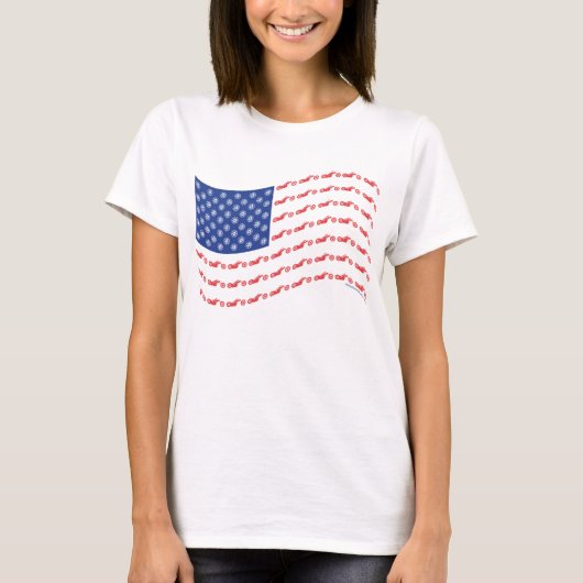 Chopper-vlag-golf T-shirt (Voorkant)