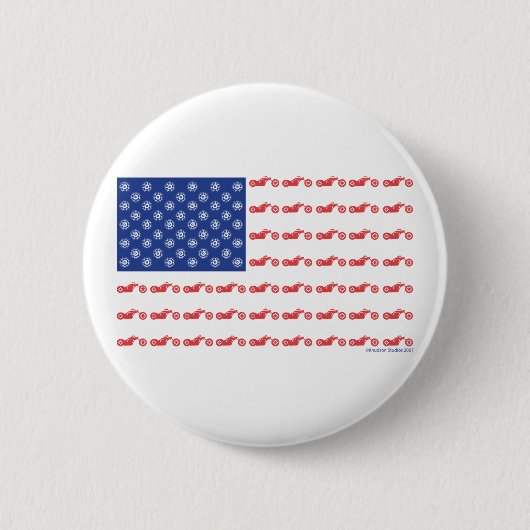 CHOPPER-VLAG-[Omgezet] Ronde Button 5,7 Cm (Voorkant)