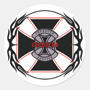 choppermaniak ronde sticker