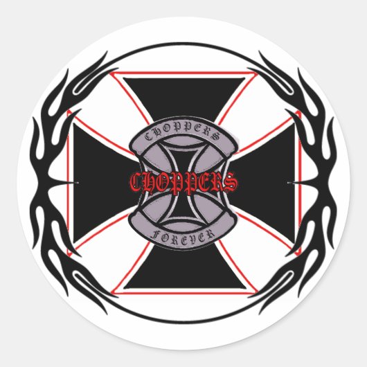 choppermaniak ronde sticker (Voorkant)