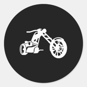 Choppermotor Ronde Sticker