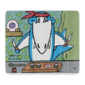 Choppin' Mac met de haai Snijplank (Voorkant)