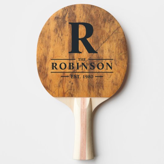 Chopping Block Family Name & Initial Tafeltennisbatje (Voorkant)