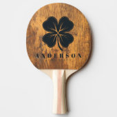 Chopping Block Four Leaf Clover with Name Tafeltennisbatje (Achterkant)