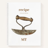  Chopping Knife Recipe Cookbook Monogram Notitieboek (Voorkant)