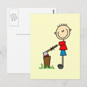Chopping Wood Stick Figuur Overhemden en cadeaus Briefkaart (Voorkant / Achterkant)