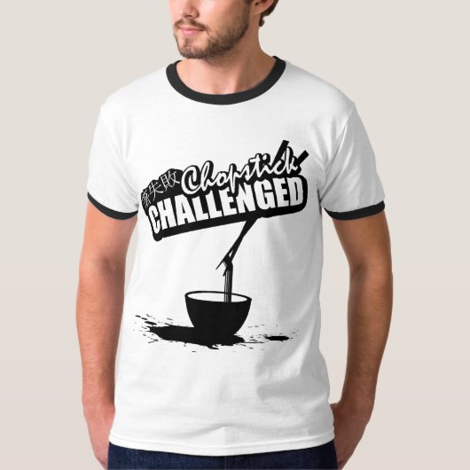 Chopstick uitgedaagd t-shirt (Voorkant)