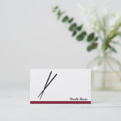 Chopstick (variatie rood) visitekaartje (Staand voorkant)