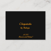 Chopsticks ATC Visitekaartje (Achterkant)