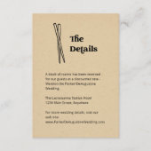 Chopsticks Bruiloft Informatie Details Behuizing Informatiekaartje (Voorkant)