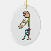 Chopsticks en noedels keramisch ornament (Rechts)