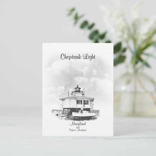 Choptank Light-Maryland Briefkaart (Staand voorkant)