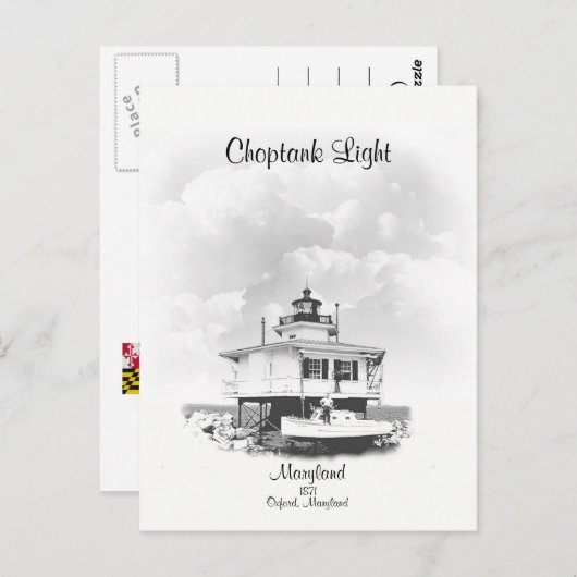 Choptank Light-Maryland Briefkaart (Voorkant / Achterkant)