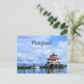 Choptank River Lighthouse bij Oxford Maryland Briefkaart (Staand voorkant)