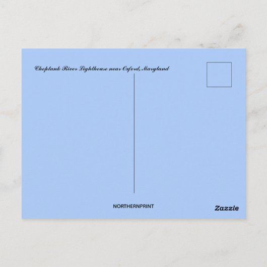 Choptank River Lighthouse bij Oxford Maryland Briefkaart (Achterkant)