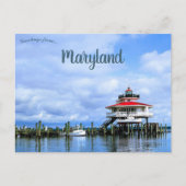 Choptank River Lighthouse bij Oxford Maryland Briefkaart (Voorkant)