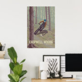 Chopwell Woods Mountainbike Reisposter Poster (Thuiskantoor)